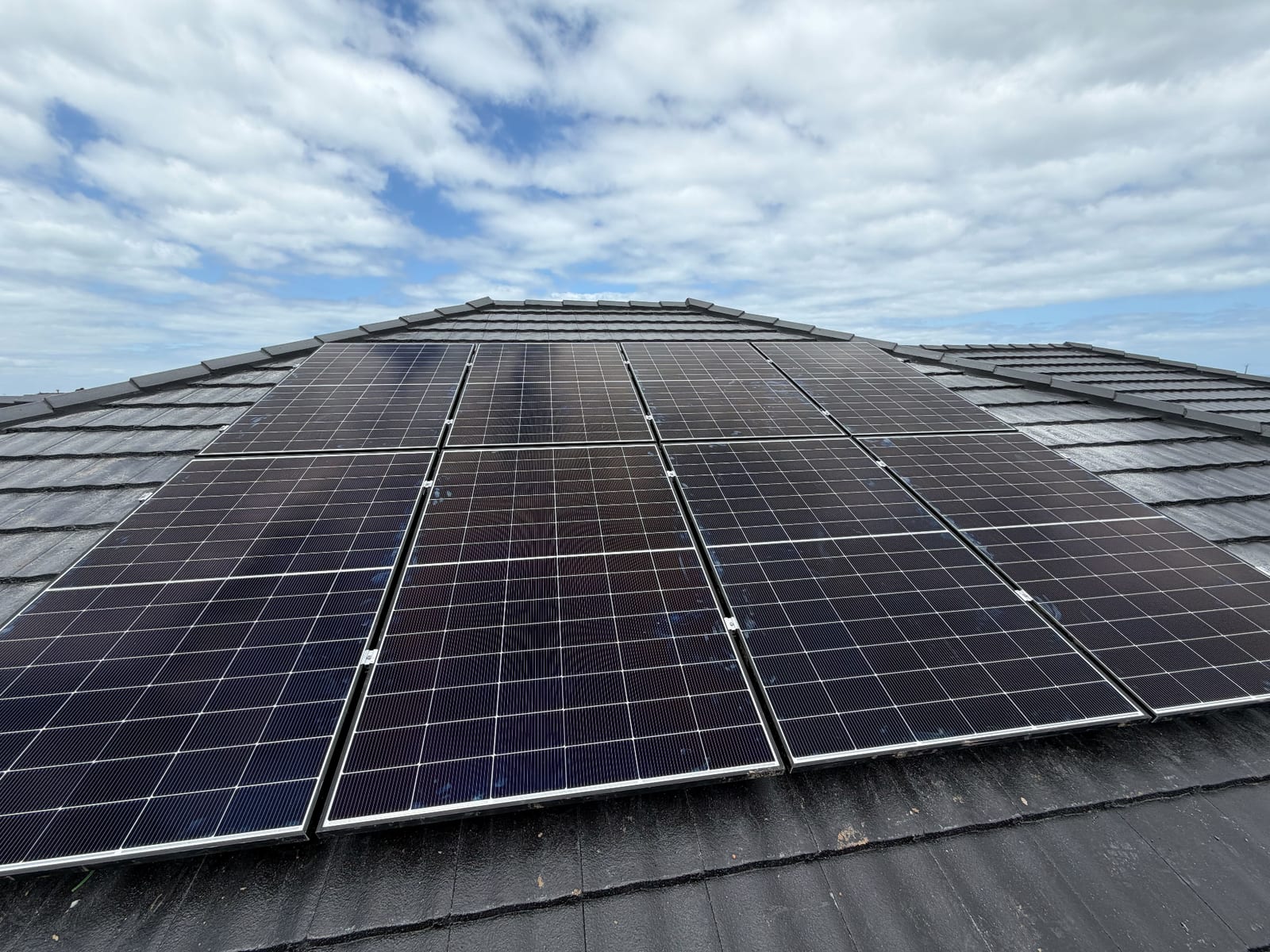 Solar panel installation on a roof by Neocore electrical contractors, Melbourne